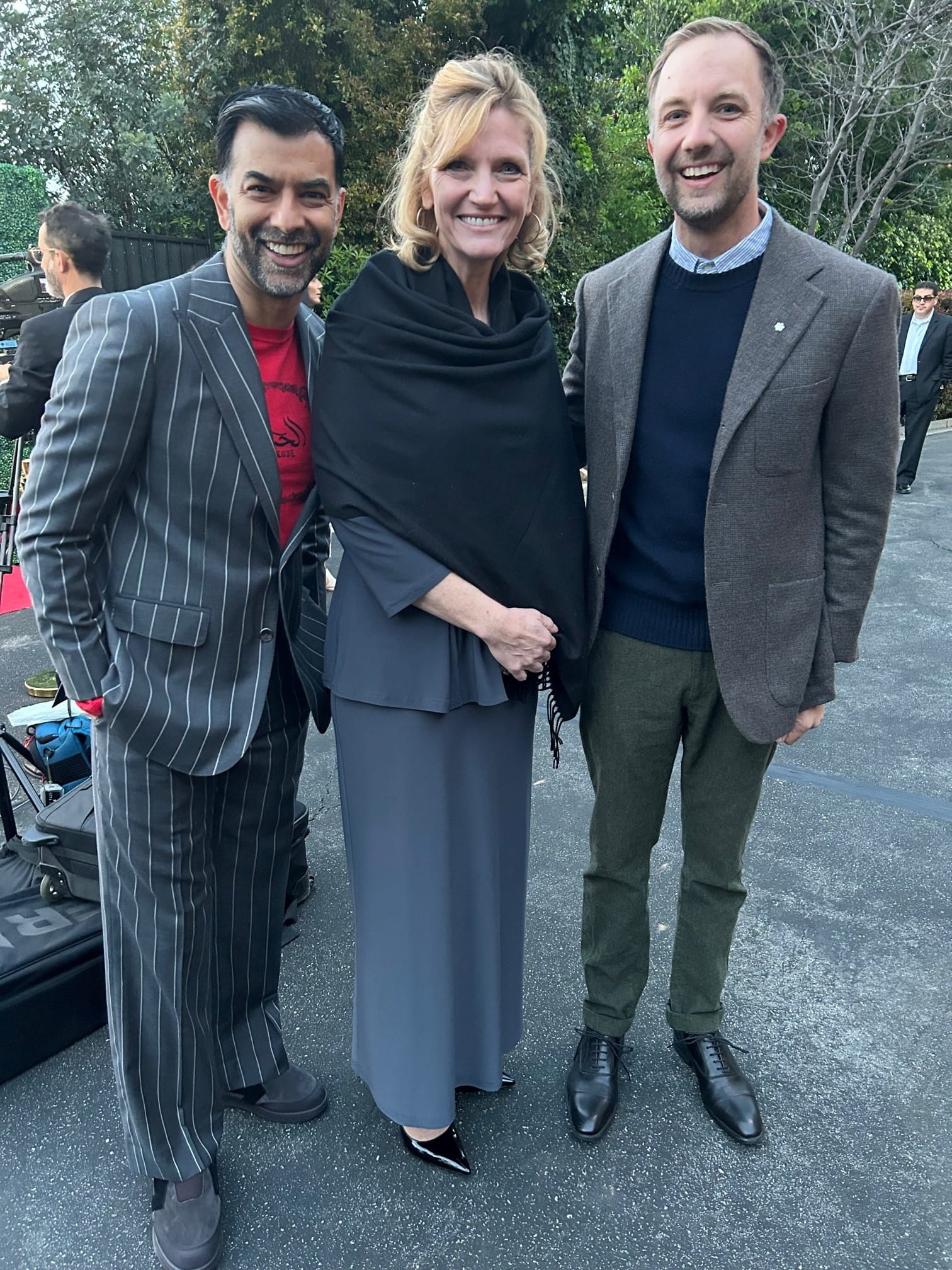 Sheridan President and Vice Chancellor Dr. Janet Morrison stands with Consul General of Canada in Los Angeles Zaib Shaikh and award-winning author Jon Klassen.